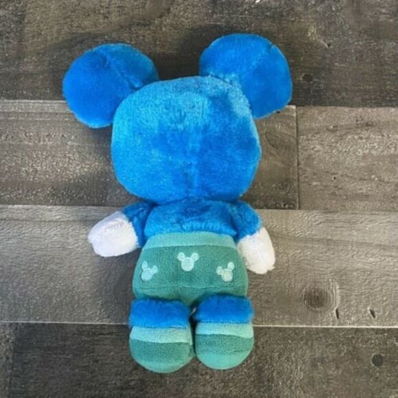 Disney Parks Mickey Monsters Blue Plush Murff Mouse Toy Doll 10" Hidden Mickeys - Picture 2 of 4